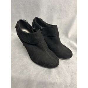 Coach‎ and Four Booties Womens Size 7.5 Shoes Black Suede High Heel Ankle Boots
